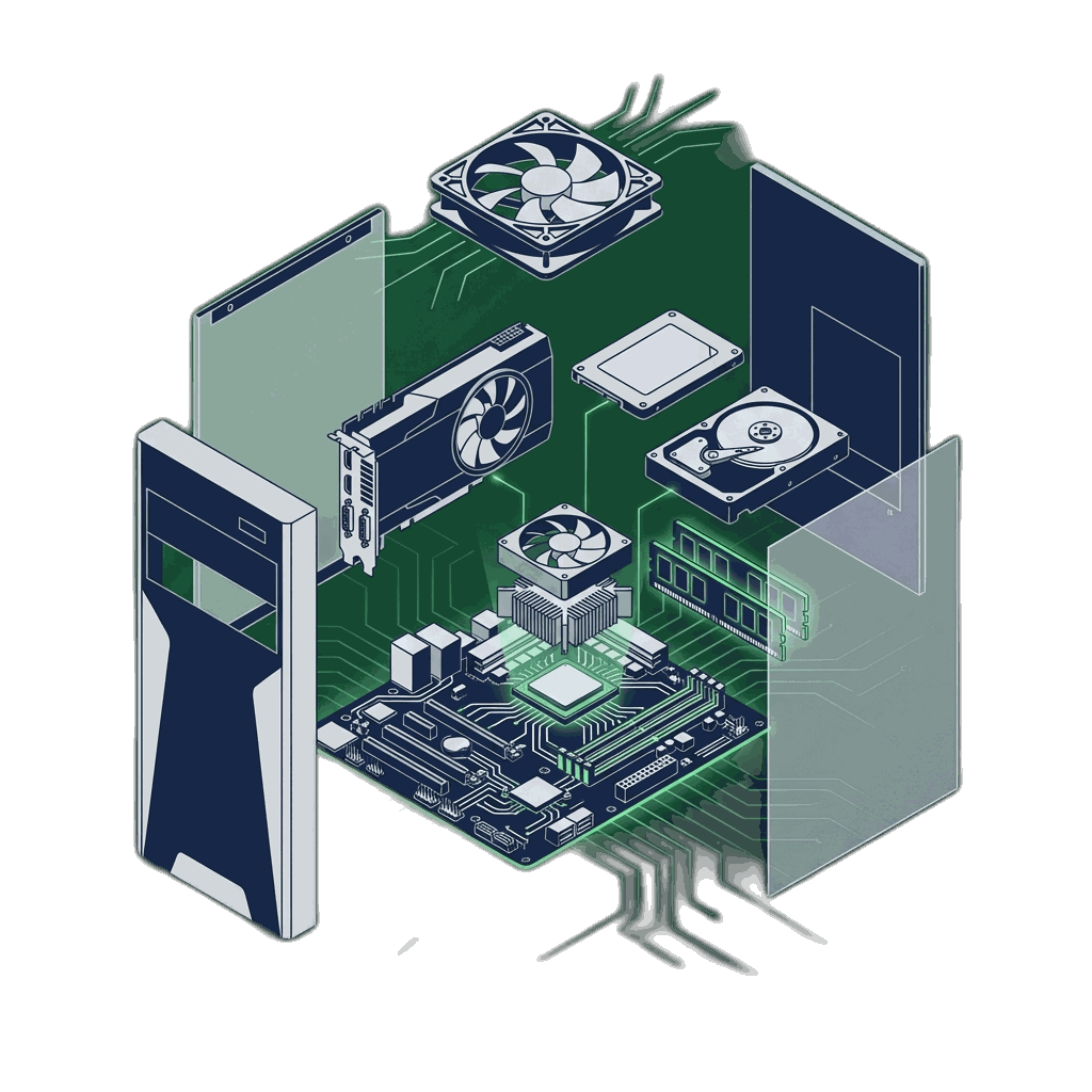 Exploded Computer Components - Exploring the Inside